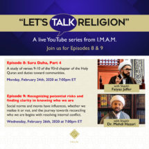 Let’s Talk Religion – Join us for Episodes 8 & 9
