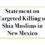 Statement on the Targeted Killing of Shia Muslims in New Mexico